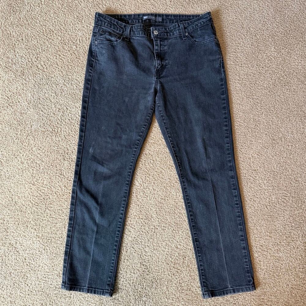 Levi's Mid Rise Skinny Jeans Womens 16S W33 L30 Faded Black Ink Stretch